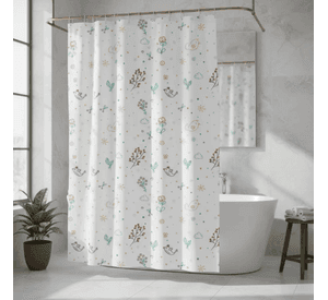 Cortina de Baño Estampado de Pajaros