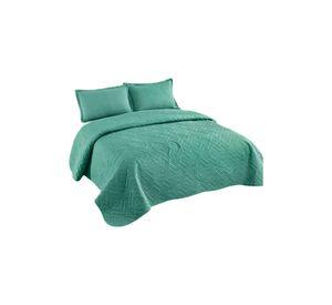 Quilt de Verano Transpirable, Ligero y Elegante 2 plaza verde