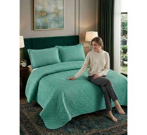 Quilt de Verano Transpirable, Ligero y Elegante 2 plaza verde