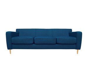 Sofá Lilen Felpa Azul 2 Cuerpos