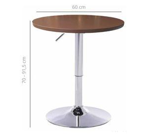 Mesa Bar de Altura Regulable 60 CM MDF CAFÉ