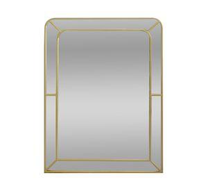 Espejo rectangular dorado 80x60 cm