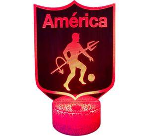 Lámpara ilusión 3D América de Cali Colombia 7 Colores Led