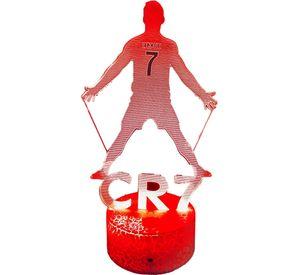Lampara ilusión 3D Cristiano Ronaldo 7 Colores Led CR7