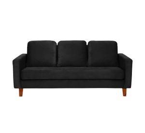 SOFA VENECIA 3C TELA VELVET NEGRO