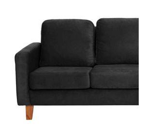SOFA VENECIA 3C TELA VELVET NEGRO