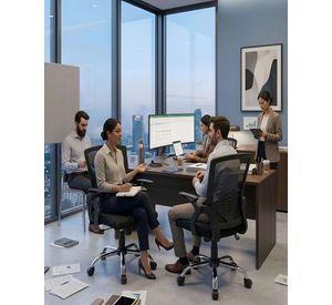 Pack 2 Sillas de Escritorio Ergonómicas con Apoyabrazos Abatibles