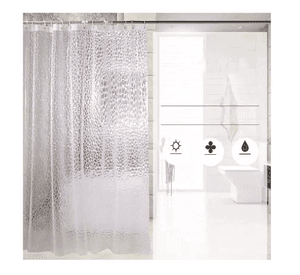Cortina Forro De Baño Transparente Impermeable + 1