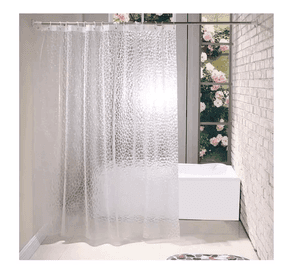 Cortina Forro De Baño Transparente Impermeable + 1