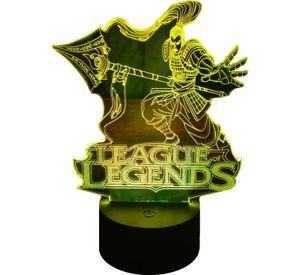 Lámpara ilusión 3D League Of Legends 7 colores led