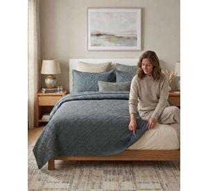 Quilt de Verano Transpirable, Ligero y Elegante 2 plaza color blanco