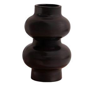Jarrón Florero Decoración Hogar Cerámica Moderno Negro Jhn
