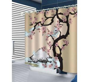 Juego de Cortina de Baño Tela Género + Forro Impermeable T22