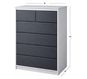 Cajonera 6 Cajones Grafito premium