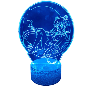 Lámpara ilusión 3D De Sailor Moon 7 Colores Led