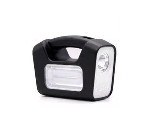 Kit lámpara de emergencia solar camping USB + 3 ampolletas, negro