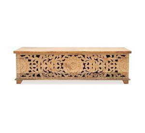 Mesa Lateral Bikaner madera reciclada importada de India. se puede usar como baul