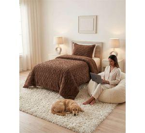 Cubrecama Plush con Chiporro Plaza y Media Diseño Premium C17