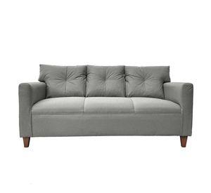 Sofá Mateo Chenille Gris Pata Madera 3C
