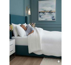 Cubrecama Premium Plush con Chiporro 2 Plazas blanco