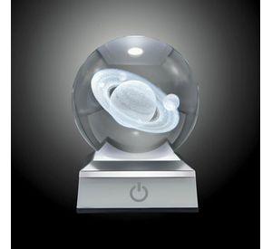 Bola de Cristal LED RGB Diseños 3D Multicolor Saturno