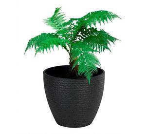 Maceta Redonda De Plástico Con Textura Diseño Rayas 50cm
