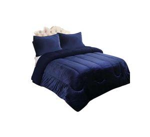 Cubrecama de Plush con Chiporro Diseño Ondas 2 plazas azul