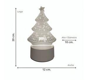 Lámpara LED De Mesa 3D USB Luz Arbol Navidad