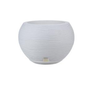 MACETERO FLORIDIS FLORENCIA BLANCO 24CM CON PLATO