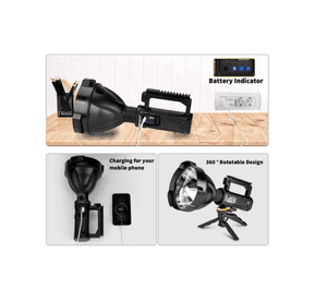 Linterna Led Largo Alcance Recargable Usb Trípode