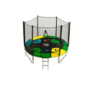 Cama Elástica 2,44 mts 8ft Glowup + Escalera Edición Gamer Exclusiva P