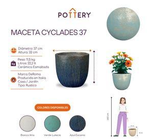 Maceta Cyclades 37 Verde Lutecio