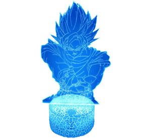 Lámpara ilusión 3D Goku kamehameha 7 colores Led