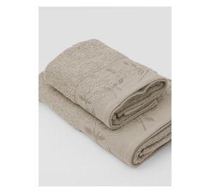 JUEGO TOALLA ANDES 2 PIEZAS ROSAS TAUPE