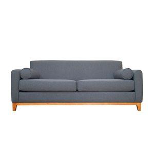 Sofá Meli Chenille Tipo Lino Gris 2 Cuerpos
