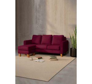 SECCIONAL VENECIA INTERCAMBIABLE TELA VELVET BURDEO