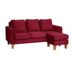 SECCIONAL VENECIA INTERCAMBIABLE TELA VELVET BURDEO
