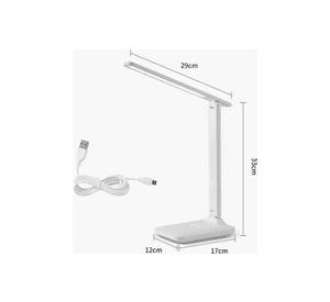 Lámpara Cargador Táctil LED Escritorio Plegable 29x33x17 CM Blanco