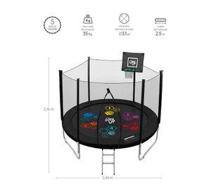 Cama Elástica 8ft 2.44 mts GlowUp Limited Edition Juegos de agua Malla y Escalera