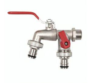 Llave De Jardín Con Doble Salida 1/2 Grifo De Válvula