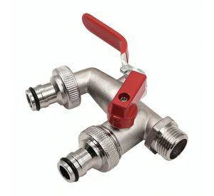 Llave De Jardín Con Doble Salida 1/2 Grifo De Válvula