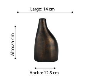 Adorno decorativo Florero TALACOGON cerámica Negro 25×14cm
