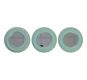 Set 3 Espejo Acento Decorativo Pared Diseño Vintage Jhn