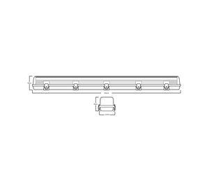 EQUIPO ESTANCO PARA TUBO LED T8 DAUMER 2X9 60CM&nbsp; IP65
