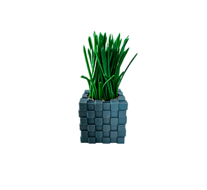 Macetero diseño pixelado cúbico