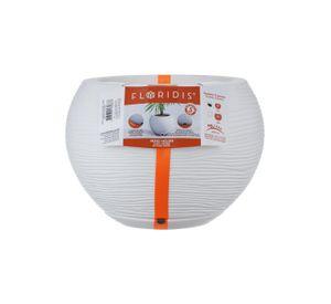 MACETERO FLORIDIS FLORENCIA BLANCO 19CM CON PLATO
