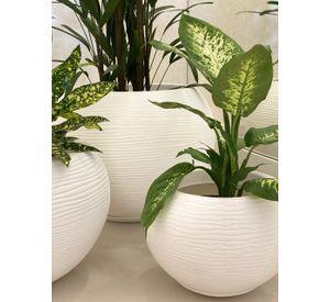 MACETERO FLORIDIS FLORENCIA BLANCO 19CM CON PLATO