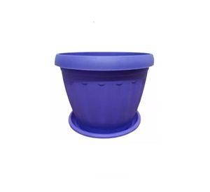 Macetero Redondo con Plato 30cm Morado