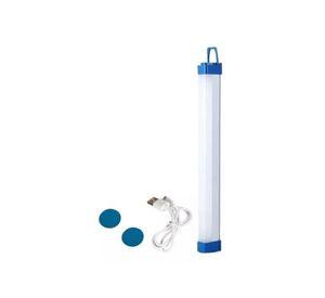 Lámpara de emergencia recargable, ampolleta luz LED 32 cm, USB, blanco
