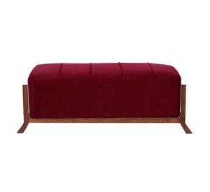 Banqueta Marsella Tela Velvet Burdeo